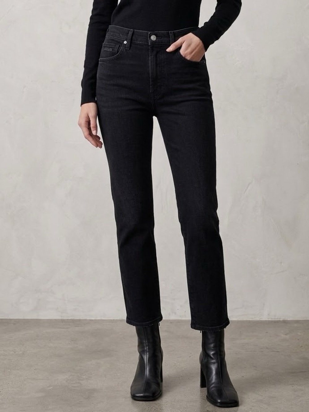 AGOLDE Riley High Rise Straight Crop Jeans Panoramic 27